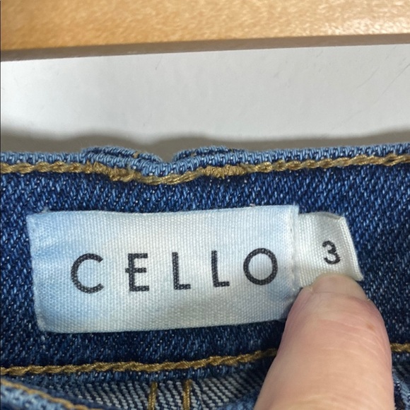 Cello Blue High Rise Distress Mom Jeans - Picture 2 of 12